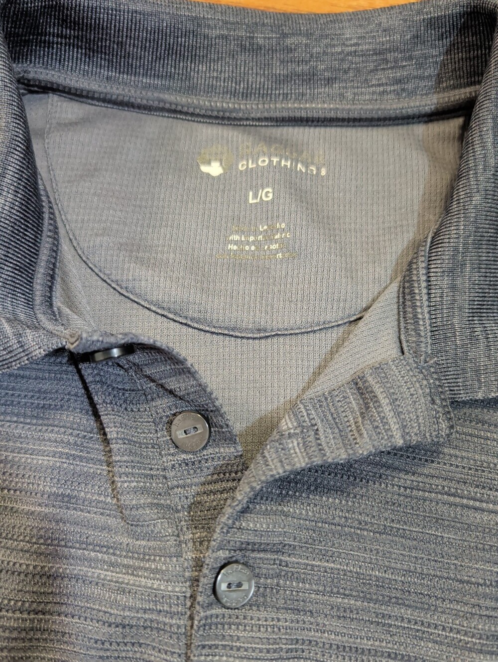 Men’s Long Sleeve Hagar Polo Large Stain Resistant Textured Pattern - Picture 2 of 6